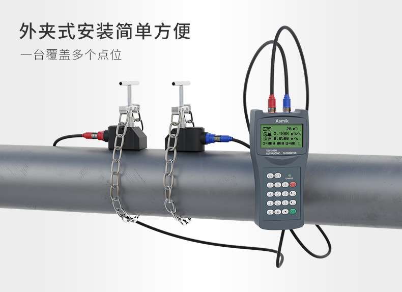 米科MIK-2100H便攜式手持超聲波流量計(jì)安裝簡(jiǎn)單