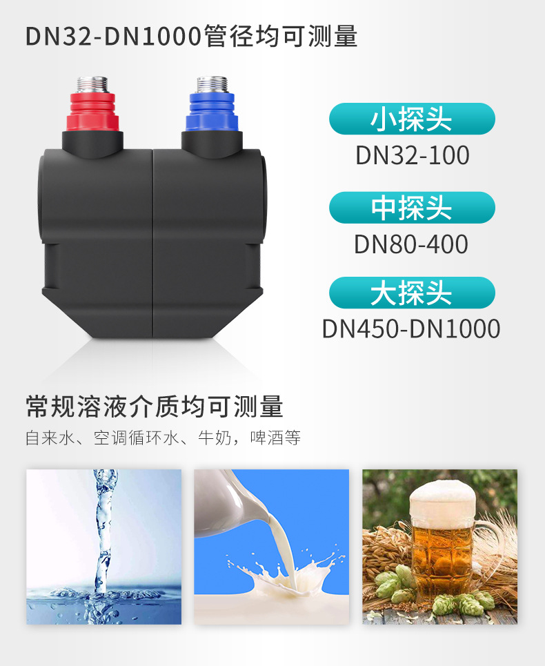 米科MIK-2100H便攜式手持超聲波流量計(jì)探頭