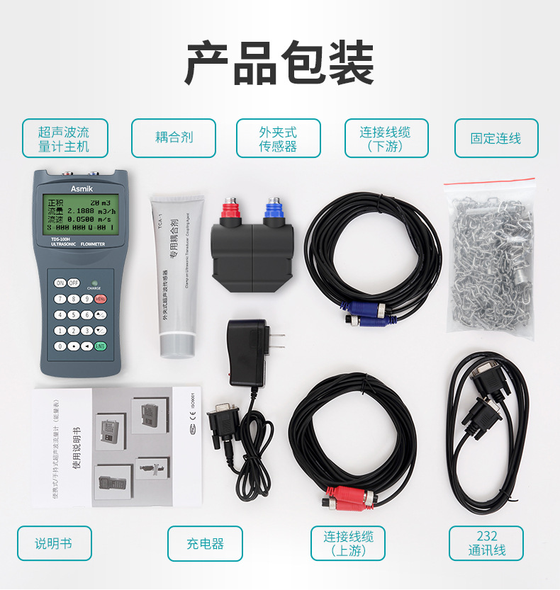 米科MIK-2100H便攜式手持超聲波流量計(jì)產(chǎn)品包裝