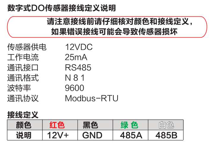 米科MIK-DO-7013數字式膜法溶解氧電極接線