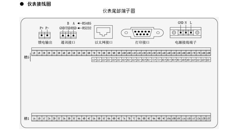 米科MIK-R6000C彩色無紙記錄儀儀表接線圖