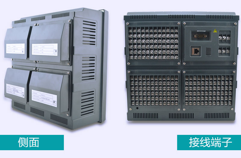 米科MIK-R8000D彩屏無(wú)紙記錄儀側(cè)背面圖